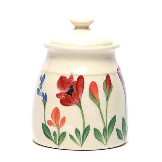Sugar Jar Red Poppy Sugar Jar