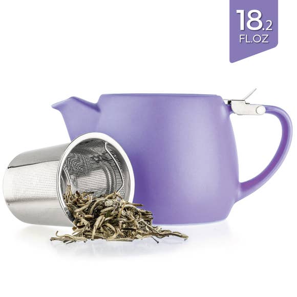 Pluto Violet Porcelain Teapot with Infuser