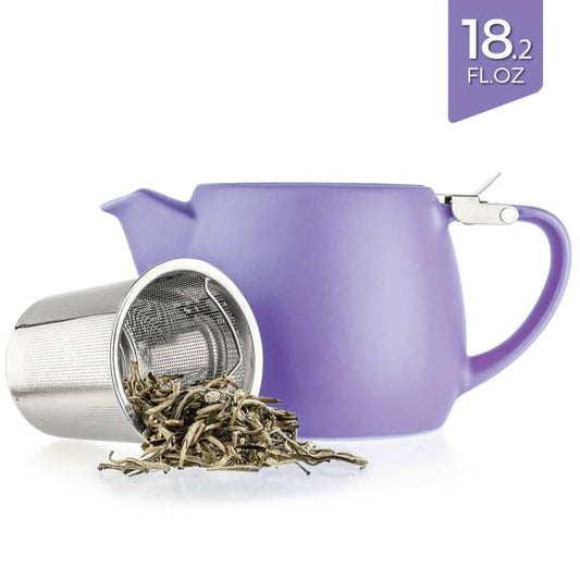 Pluto Violet Porcelain Teapot with Infuser