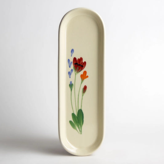 Spoon Rest Red Poppy Spoon Rest