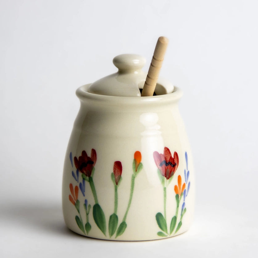 Honey Pot Red Poppy Honey Pot