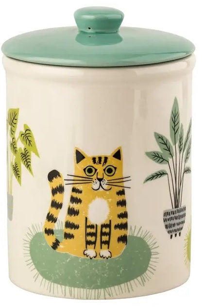 Tea Canister Retro Cat Jar