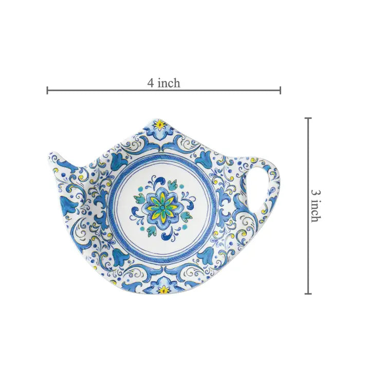 Tea Bag Holder Blue Floral Tea Bag Holder