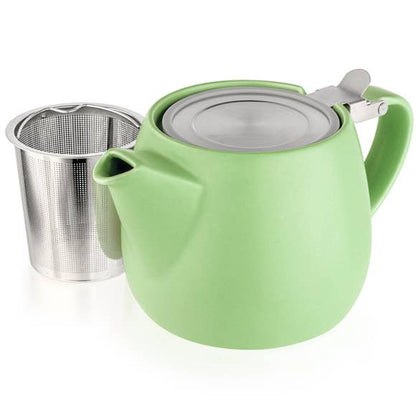 Pluto Lime Green Porcelain Teapot with Infuser