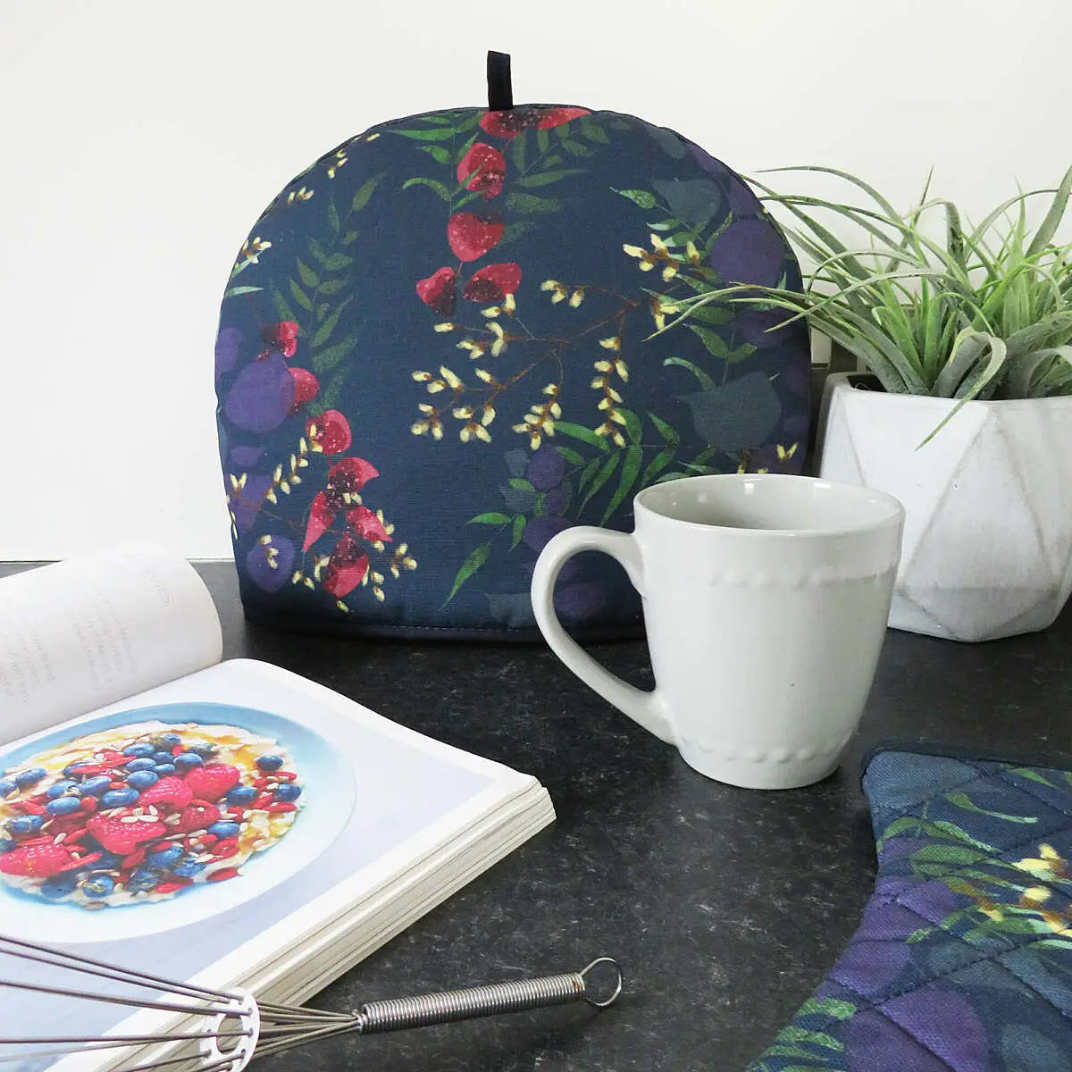 Tea Cozy Wild Florals Midnight Navy Tea Cosy