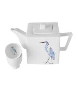 Cris; Egret Square Teapot