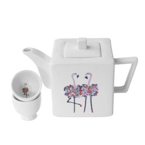 Flamingo Square Teapot