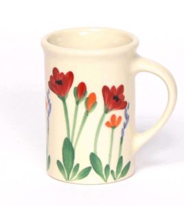 Red Poppy Tea Cup